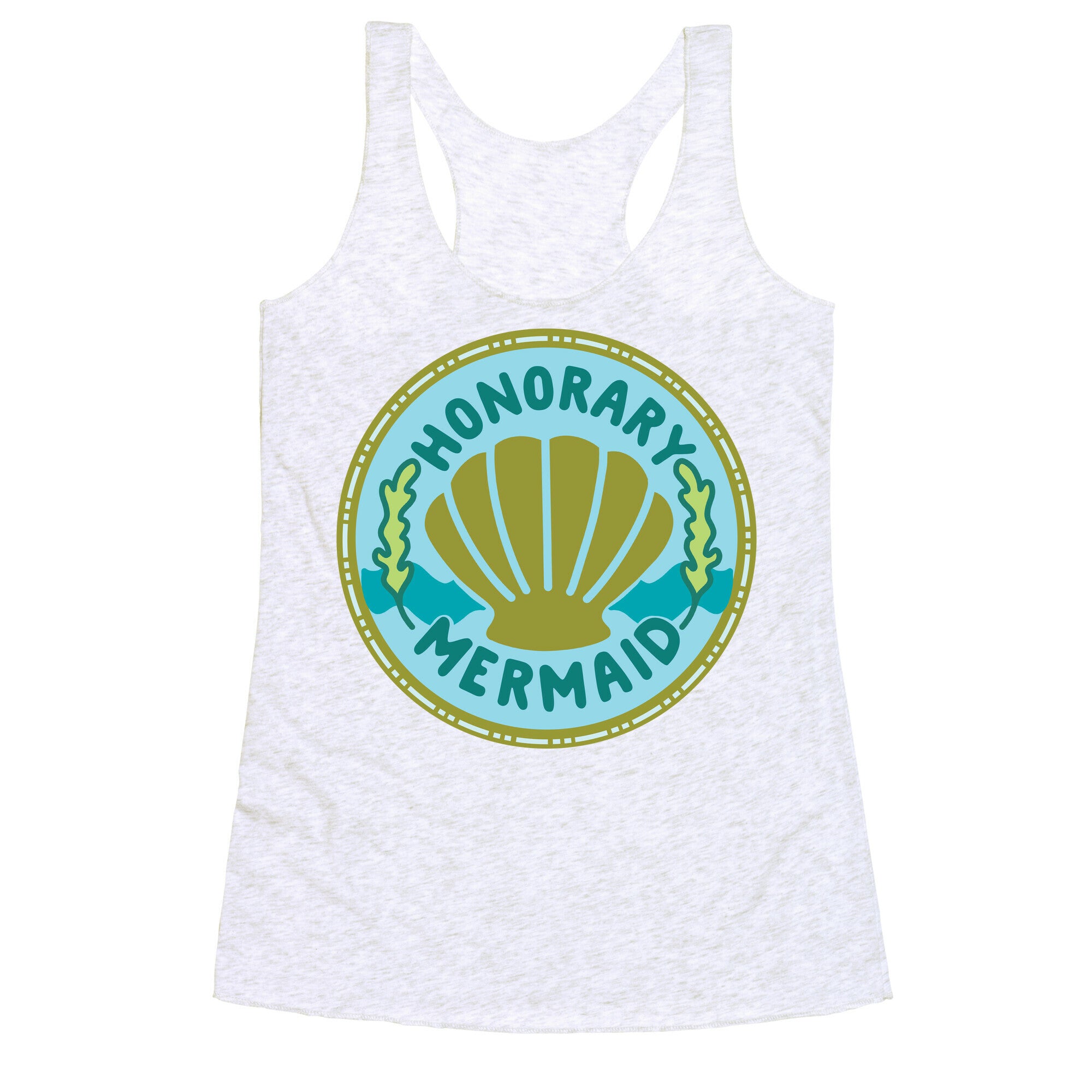 Honorary Mermaid Culture Merit Badge Racerback Tank